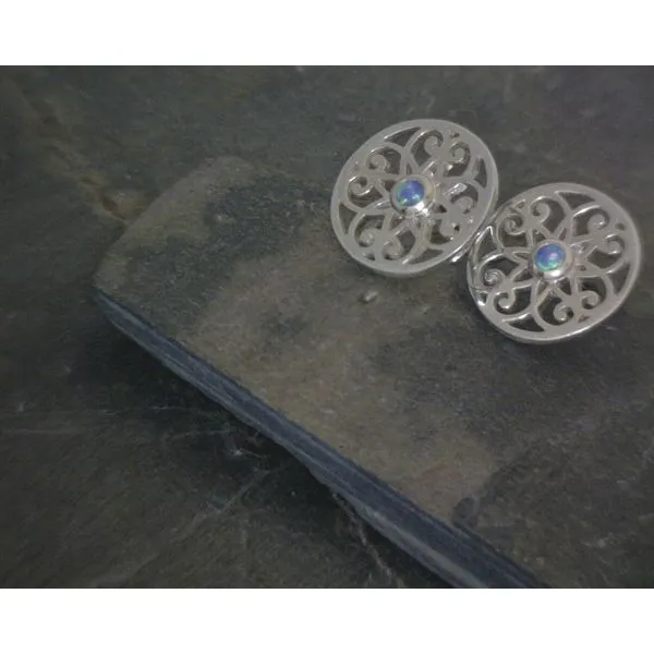 SS Opal Filigree Earrings Vulcan's Forge LLC KANSAS CITY, MO