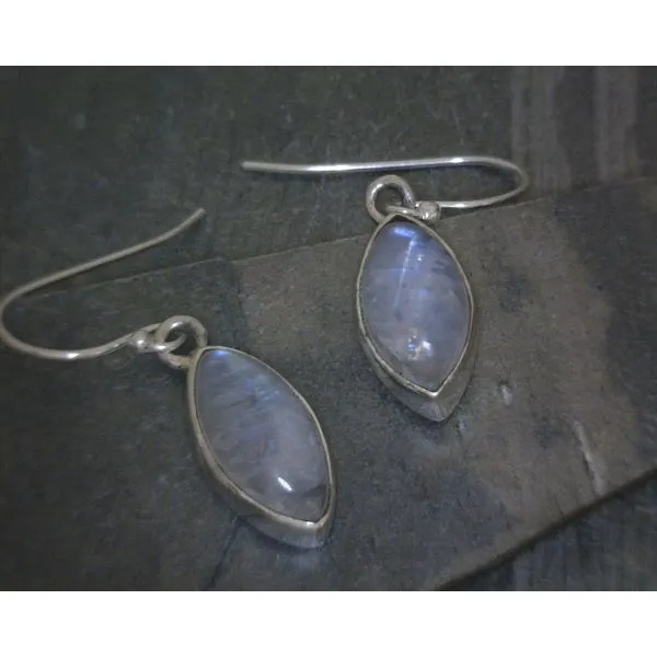 SS Cab Marquise Moonstone Drop Earrings Vulcan's Forge LLC Kansas City, MO