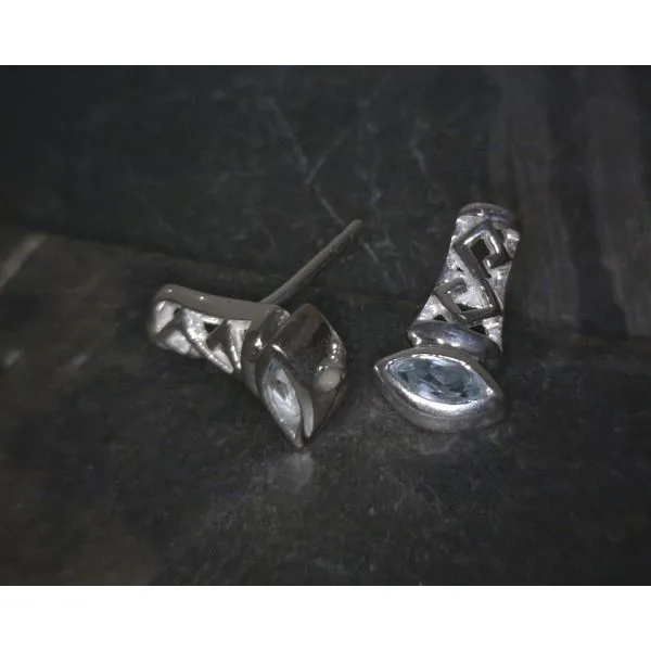SS Marquise Aquamarine Earrings Vulcan's Forge LLC Kansas City, MO