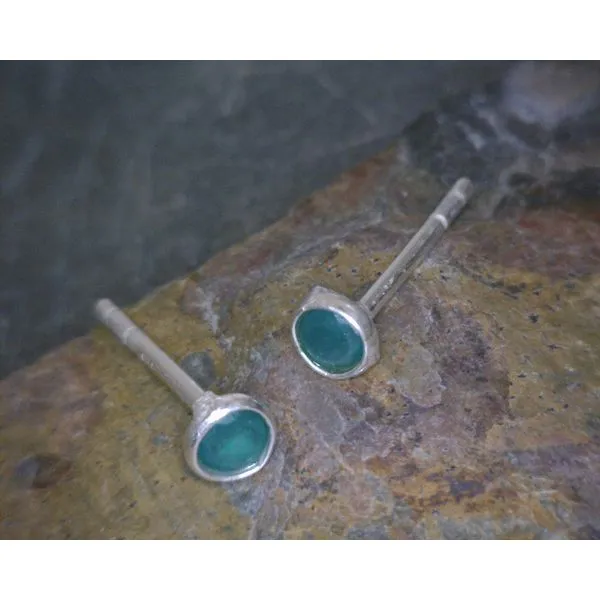 SS Round Emerald Studs Vulcan's Forge LLC Kansas City, MO