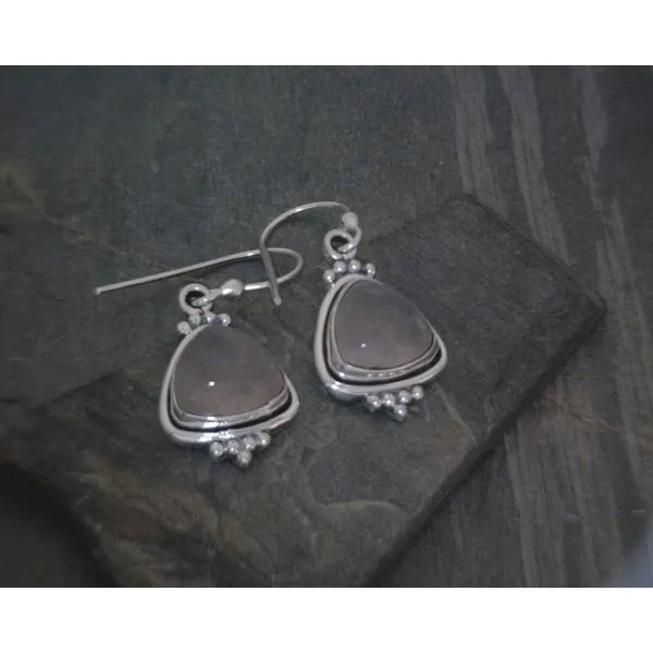SS Cab Rose Quartz With Earrings Vulcan's Forge LLC KANSAS CITY, MO