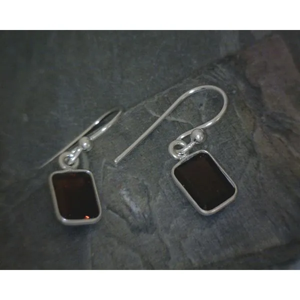 SS Faceted Garnet Drop Earring Vulcan's Forge LLC KANSAS CITY, MO