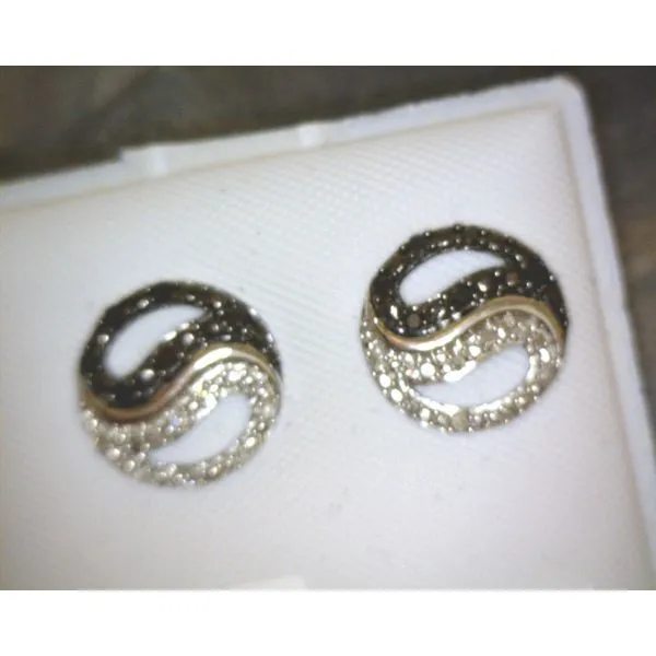 SS  Yin Yang W/ 0.25ctw Black&White Diamond Studs Vulcan's Forge LLC Kansas City, MO