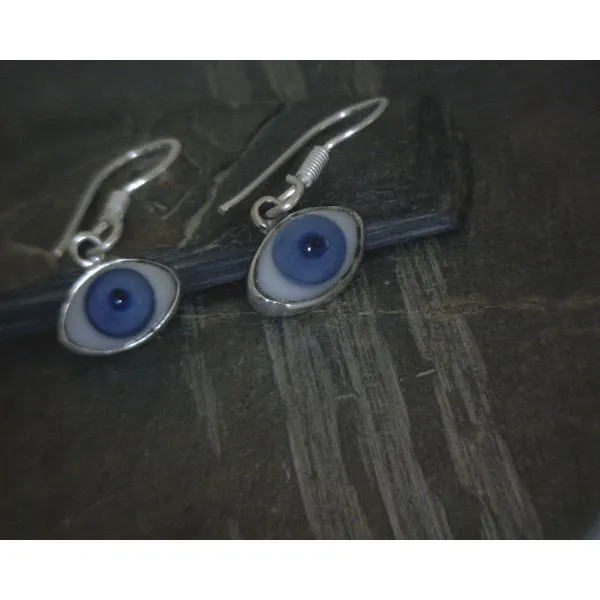 SS Blue Eye Drop Earrings Vulcan's Forge LLC KANSAS CITY, MO