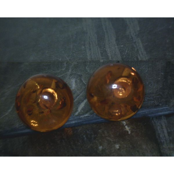 SS Large Round Cab Amber Studs Vulcan's Forge LLC Kansas City, MO