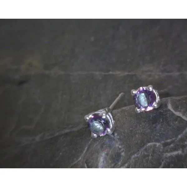 SS Prong Set Round Mystic Topaz Stud Earrings Vulcan's Forge LLC KANSAS CITY, MO