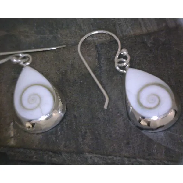 SS Eye of Shiva White Drop Earring Vulcan's Forge LLC KANSAS CITY, MO