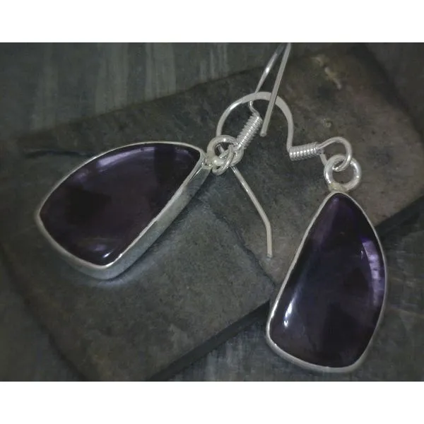SS Bz Cab Free Form Drop Earrings Vulcan's Forge LLC KANSAS CITY, MO