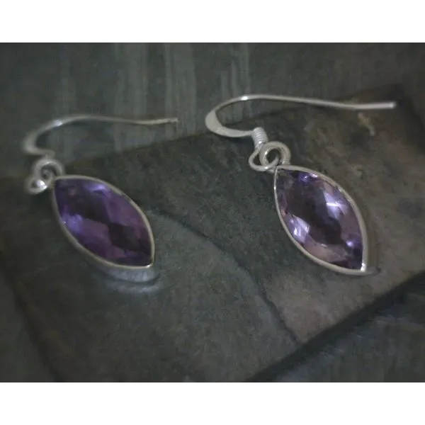 SS Bz Marque Amethyst Drop Earrings Vulcan's Forge LLC KANSAS CITY, MO