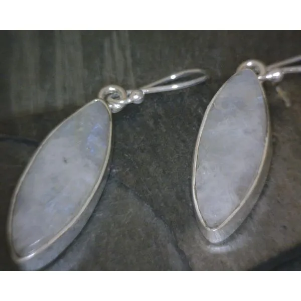 SS Bz Cab Marque Moonstone Drop Earrings Vulcan's Forge LLC Kansas City, MO