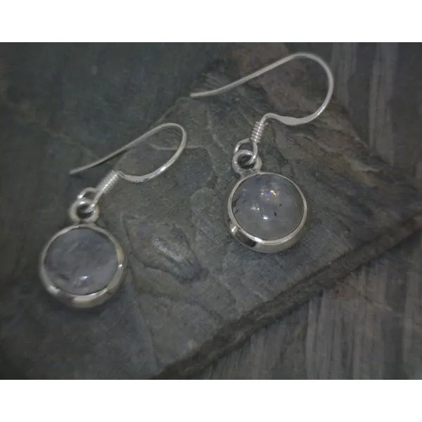 SS Bz Cab moonstone Drop Earrings Vulcan's Forge LLC KANSAS CITY, MO
