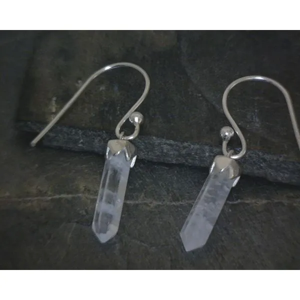 Ss Bz Point Moonstone Drop Earrings Vulcan's Forge LLC KANSAS CITY, MO