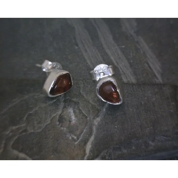 Ss Bz Freeform Garnet Studs Vulcan's Forge LLC KANSAS CITY, MO