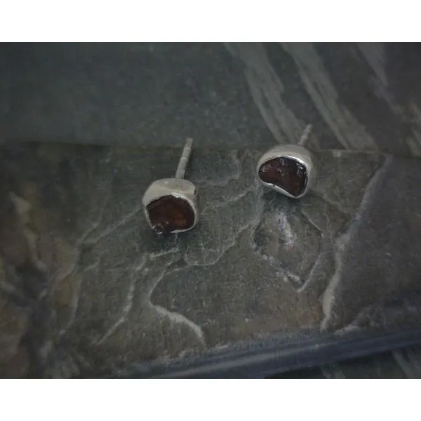 Ss Bz Freeform Garnet Studs Vulcan's Forge LLC KANSAS CITY, MO