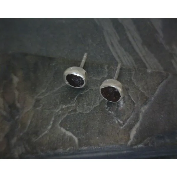 Ss Bz Freeform Garnet Studs Vulcan's Forge LLC KANSAS CITY, MO