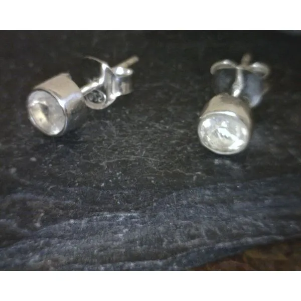 Sterling Moonstone Stud Earrings Vulcan's Forge LLC KANSAS CITY, MO