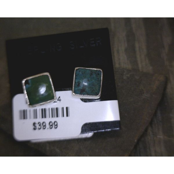SS Turquoise Square Studs Vulcan's Forge LLC Kansas City, MO