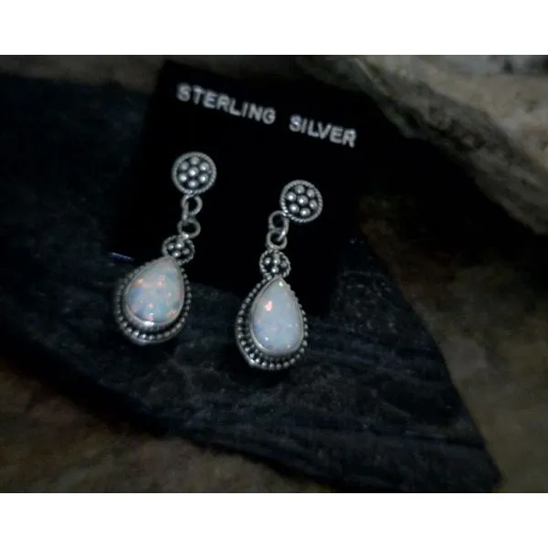 SS Opal Teardrop Earrings Vulcan's Forge LLC KANSAS CITY, MO