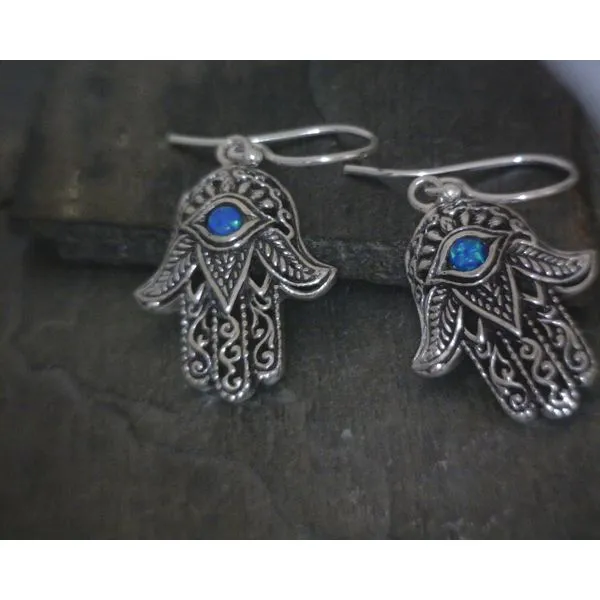 Ss Hamsa Hands W/ Lab Blue Opal Vulcan's Forge LLC KANSAS CITY, MO