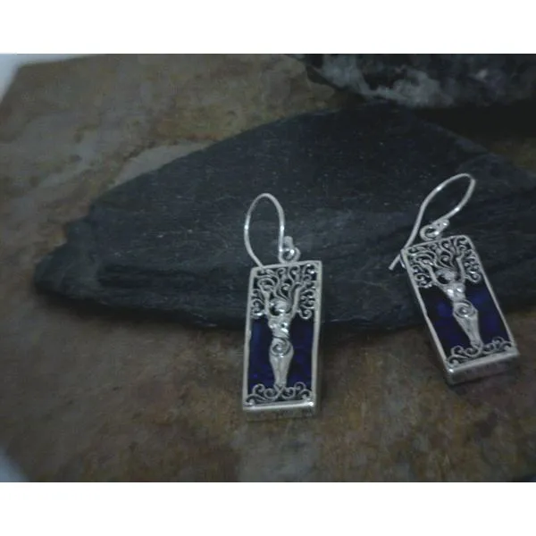 SS Goddess Tree with Enhanced Abalone Earrings Vulcan's Forge LLC KANSAS CITY, MO