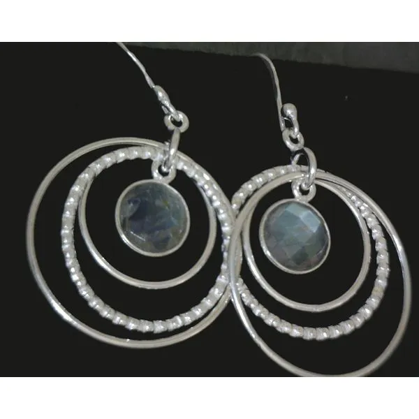 silver earrings with stones Vulcan's Forge LLC KANSAS CITY, MO