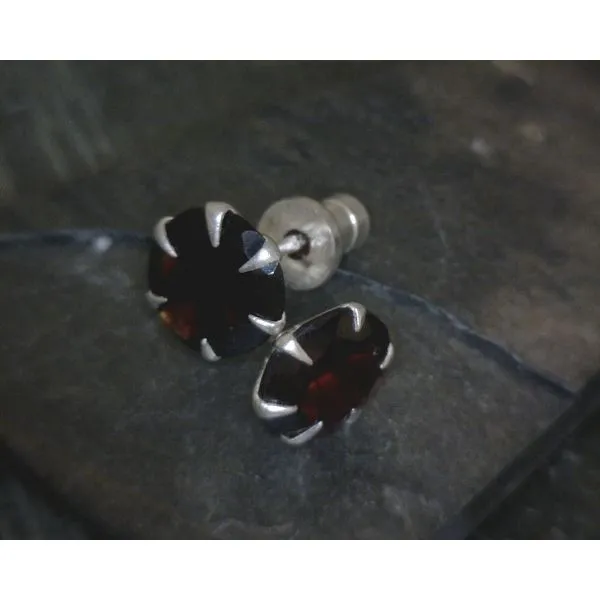 silver earrings with stones Vulcan's Forge LLC KANSAS CITY, MO