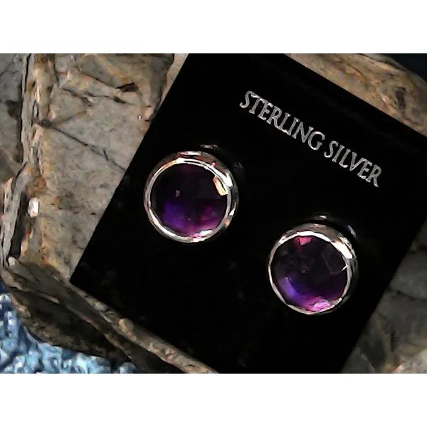 silver earrings with stones Vulcan's Forge LLC KANSAS CITY, MO