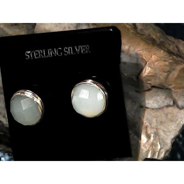 silver earrings with stones Image 2 Vulcan's Forge LLC KANSAS CITY, MO