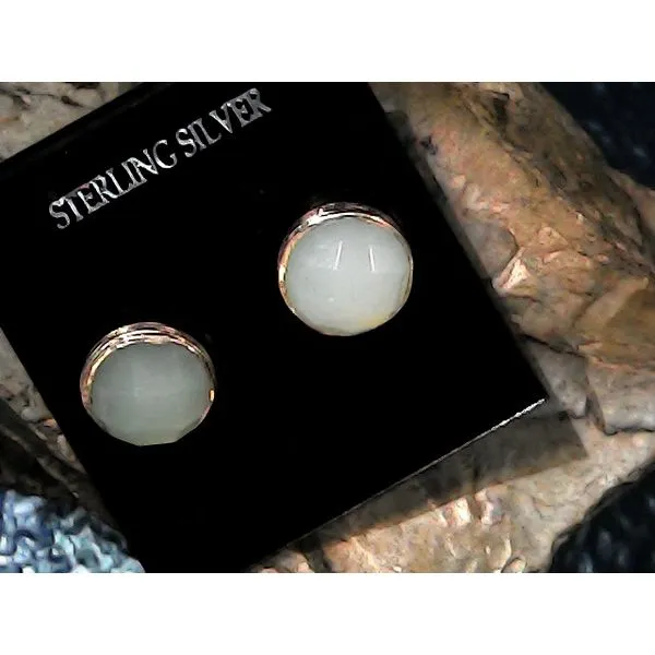 silver earrings with stones Vulcan's Forge LLC KANSAS CITY, MO
