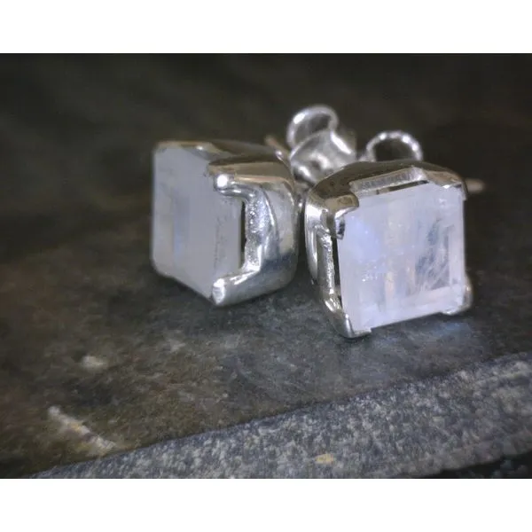 silver earrings with stones Vulcan's Forge LLC KANSAS CITY, MO