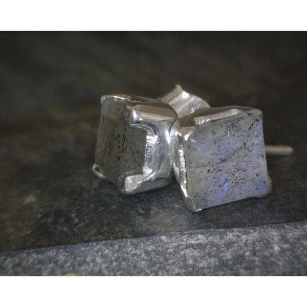 silver earrings with stones Vulcan's Forge LLC KANSAS CITY, MO