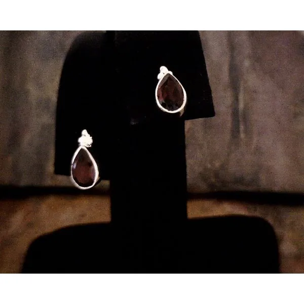 silver earrings with stones Vulcan's Forge LLC KANSAS CITY, MO