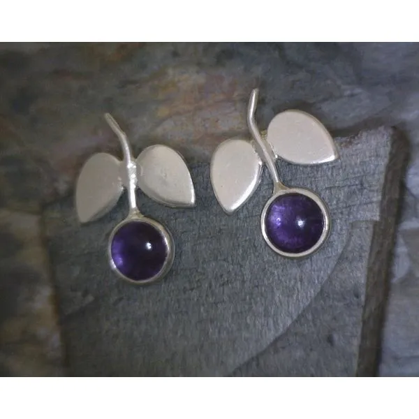 silver earrings with stones Vulcan's Forge LLC KANSAS CITY, MO