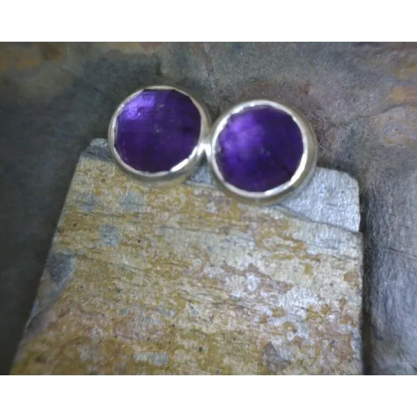 silver earrings with stones Vulcan's Forge LLC KANSAS CITY, MO