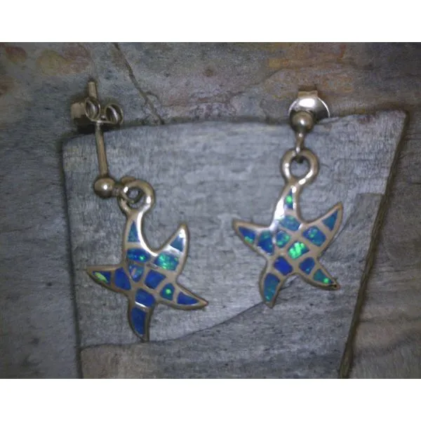 silver earrings with stones Vulcan's Forge LLC KANSAS CITY, MO