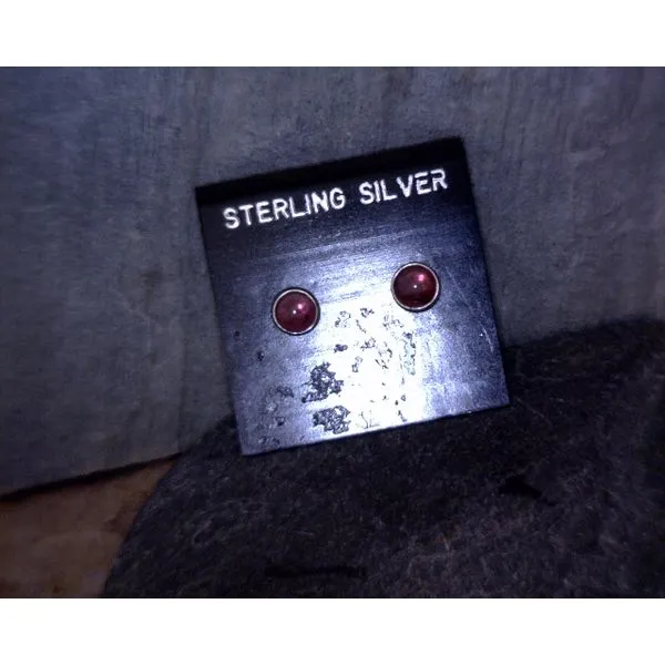 Sterling Silver Garnet Earrings Vulcan's Forge LLC KANSAS CITY, MO