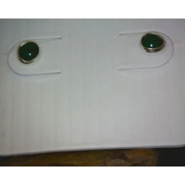 Sterling Silver Malachite Earrings Vulcan's Forge LLC KANSAS CITY, MO