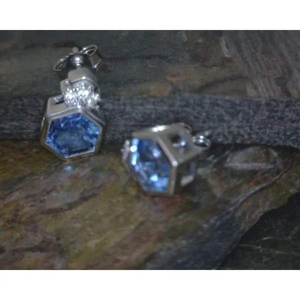 silver earrings with stones Vulcan's Forge LLC KANSAS CITY, MO