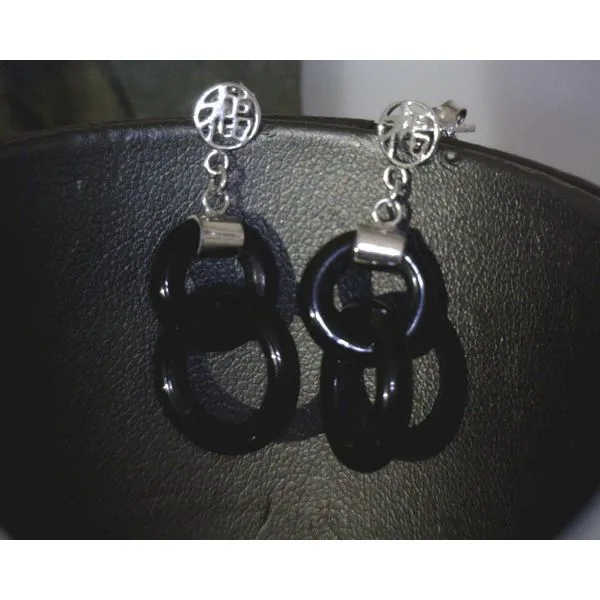 silver earrings with stones Vulcan's Forge LLC KANSAS CITY, MO