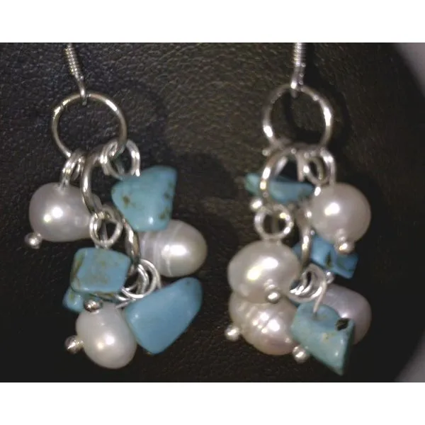 silver earrings with stones Vulcan's Forge LLC KANSAS CITY, MO
