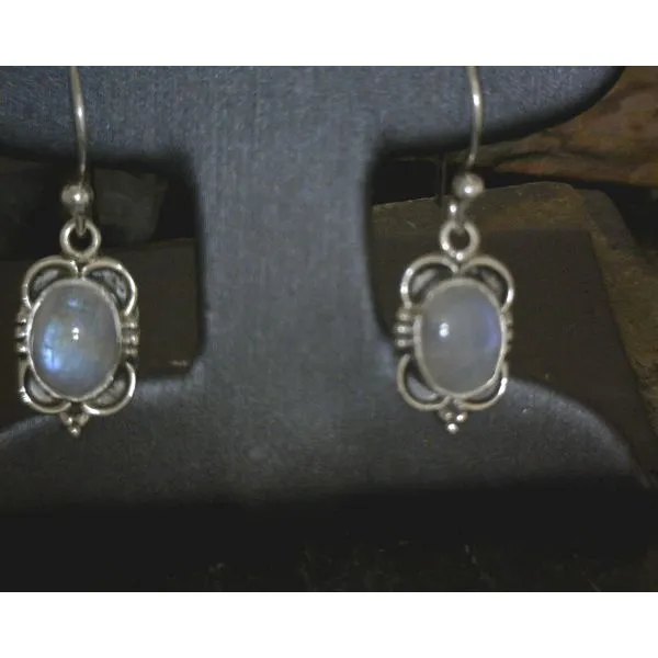 silver earrings with stones Vulcan's Forge LLC KANSAS CITY, MO