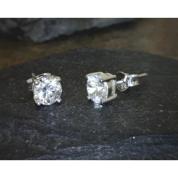 Sterling 6mm CZ Stud Earrings Vulcan's Forge LLC KANSAS CITY, MO
