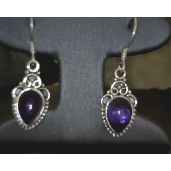 silver earrings with stones Vulcan's Forge LLC KANSAS CITY, MO