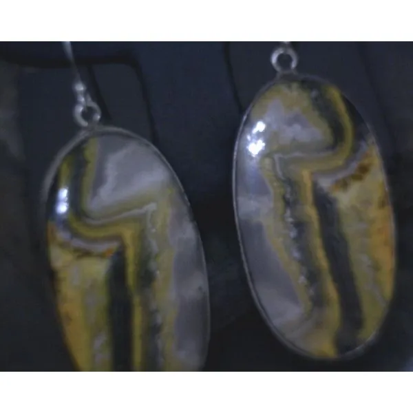 silver earrings with stones Vulcan's Forge LLC KANSAS CITY, MO