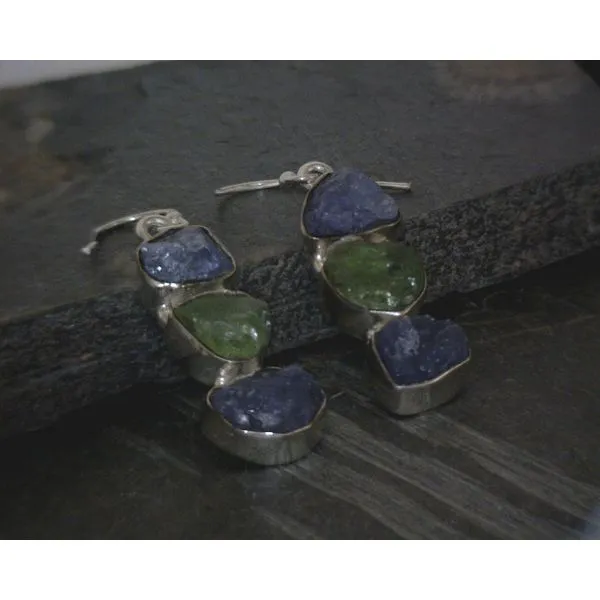 SS Three Stone Tanzanite/Peridot Earrings Vulcan's Forge LLC KANSAS CITY, MO
