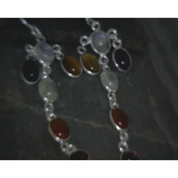 silver earrings with stones Vulcan's Forge LLC KANSAS CITY, MO