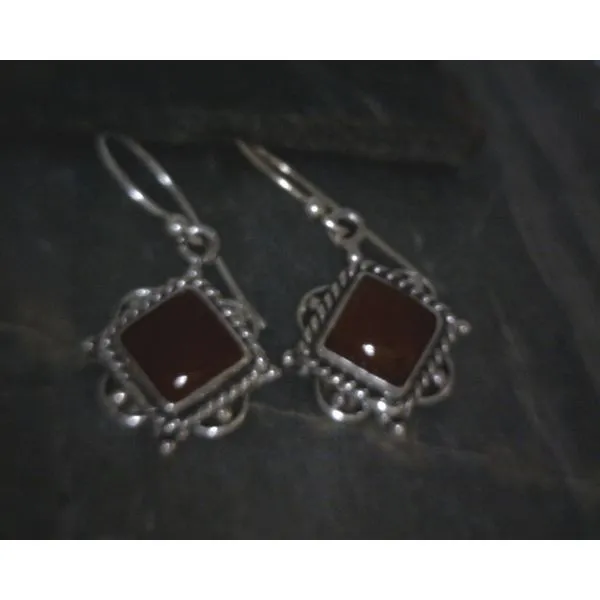 silver earrings with stones Vulcan's Forge LLC KANSAS CITY, MO