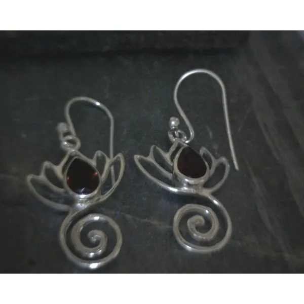 silver earrings with stones Vulcan's Forge LLC KANSAS CITY, MO
