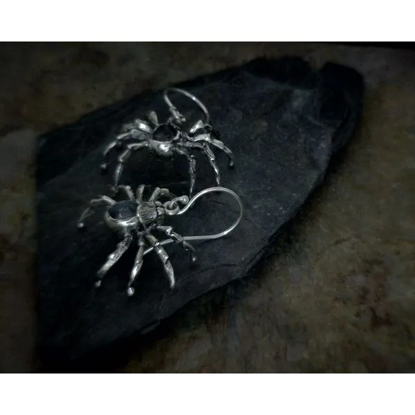 Spider with Labradorite Drop Earrings Vulcan's Forge LLC KANSAS CITY, MO