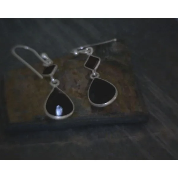 silver earrings with stones Vulcan's Forge LLC KANSAS CITY, MO